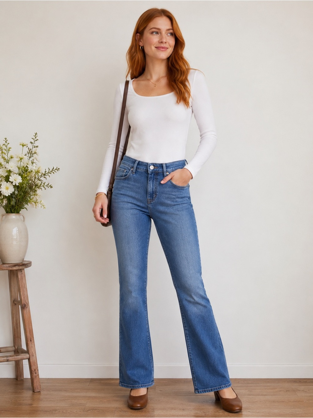 Old Navy Women’s Size 8 Wow Boot-Cut Jeans High Rise Medium Wash